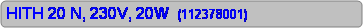 Zaoblen obdnik: HITH 20 N, 230V, 20W  (112378001)