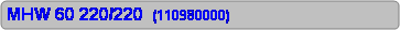 Zaoblen obdnik: MHW 60 220/220  (110980000)