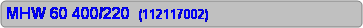 Zaoblen obdnik: MHW 60 400/220  (112117002)