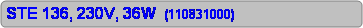 Zaoblen obdnik: STE 136, 230V, 36W  (110831000)